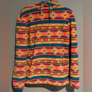 Chubbies The Boomer Neon Aztec Tribal Print Fleece Hoodie